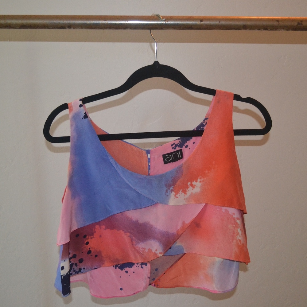 Crop Silk Blouse by Ani